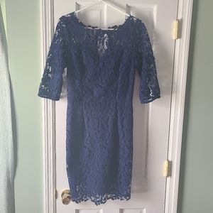 Soieblu navy lace cocktail dress